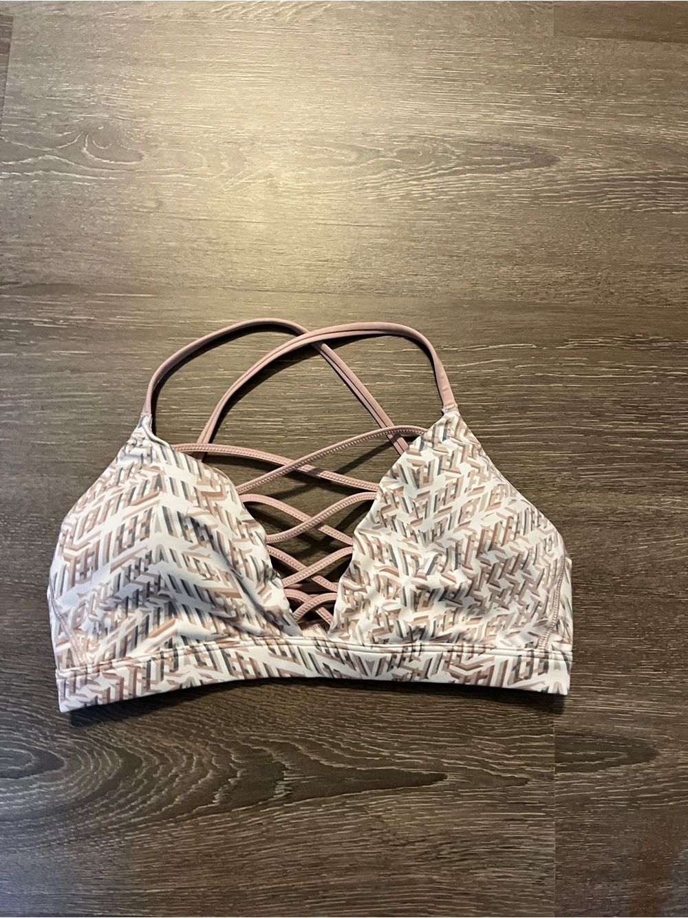 Victoria's Secret Light Pink & Ivory Crisscross Bralette